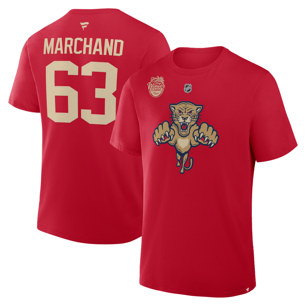NHL Player T-Shirt Authentic Stack Winter Classic Brad Marchand Panthers