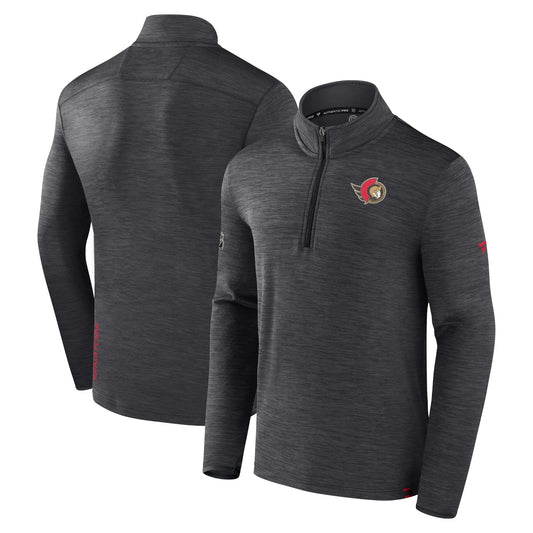 NHL 3/4 Zip Lightweight Sweater Authentic Pro Senators