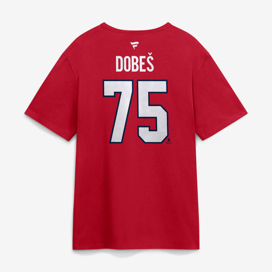 NHL Player T-Shirt Authentic Stack Jakub Dobeš Canadiens (Red)