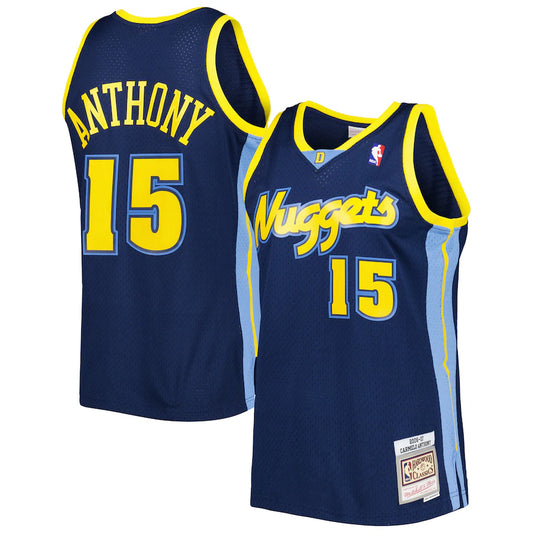 NBA Hardwood Classics Player 2006-07 Swingman Jersey Carmelo Anthony Nuggets (Navy Blue)