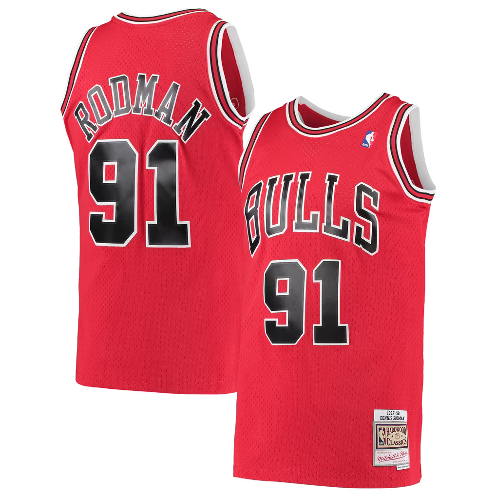 NBA Youth Hardwood Classics Player 1997-98 Swingman Jersey Dennis Rodman Bulls (Red)