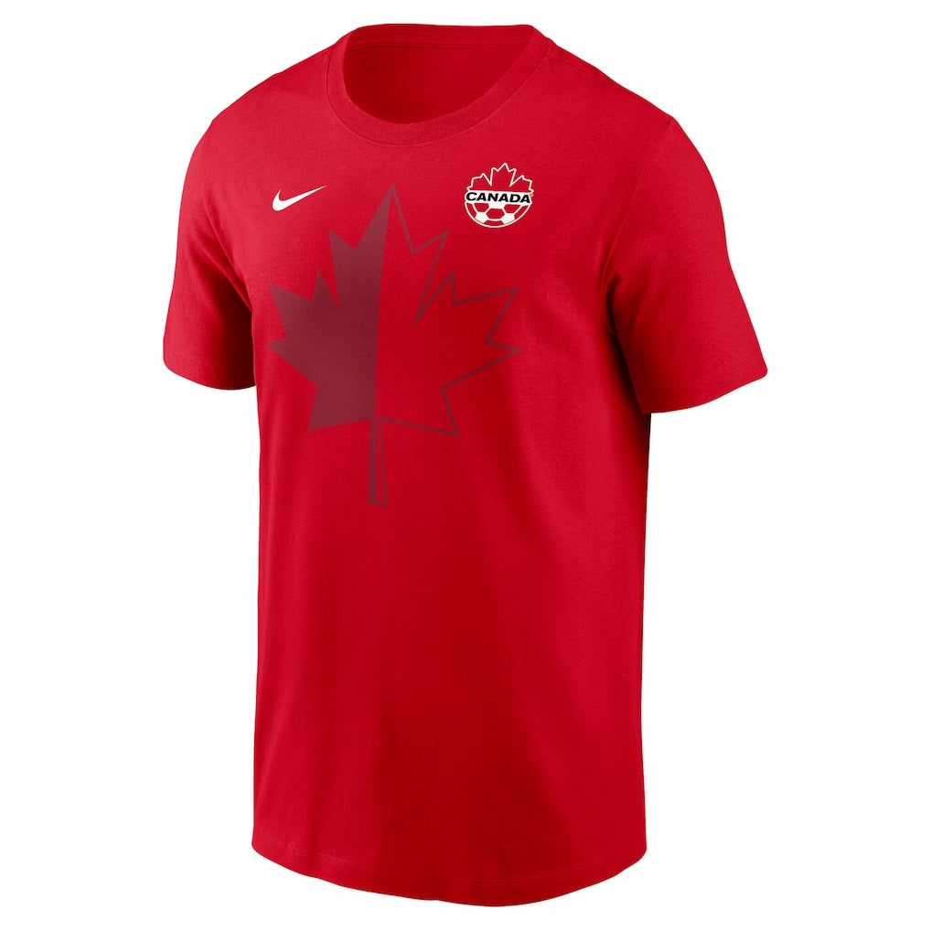 FIFA World Cup 2026 Player Core Cotton T-Shirt Alphonso Davies Red Team Canada
