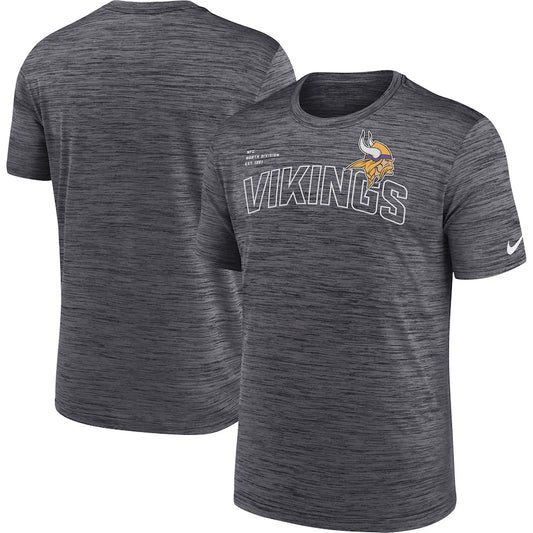NFL Dri-Fit T-Shirt Performance Velocity Arch Anthracite Vikings