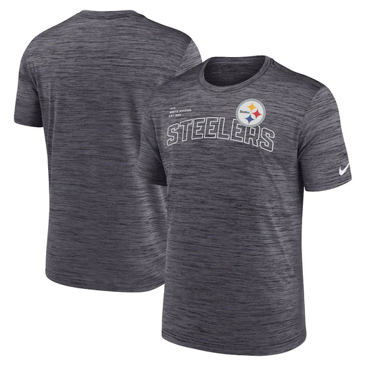 NFL Dri-Fit T-Shirt Performance Velocity Arch Anthracite Steelers