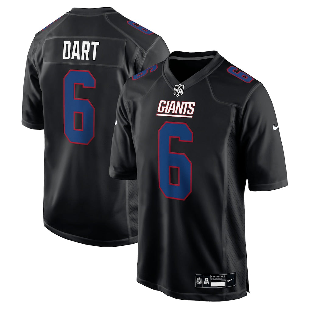 NFL Player Fashion Jersey Carbon Black Chase Jaxson Dart Giants
