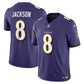 NFL Player F.U.S.E. Limited Jersey Home Purple Lamar Jackson Ravens