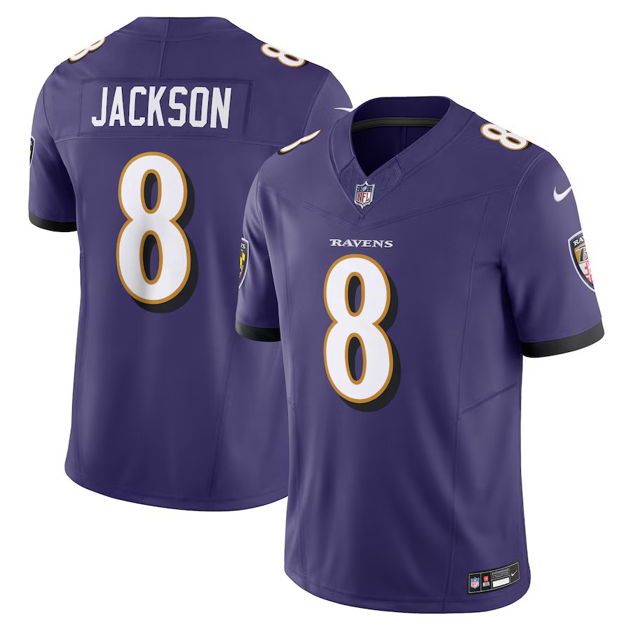 NFL Player F.U.S.E. Limited Jersey Home Purple Lamar Jackson Ravens