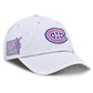 NHL Hat Adjustable Relaxed Fit Hockey Fights Cancer Canadiens
