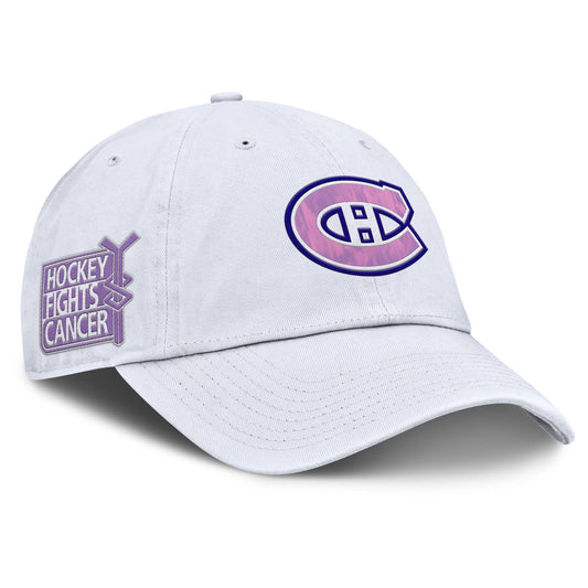 NHL Hat Adjustable Relaxed Fit Hockey Fights Cancer Canadiens