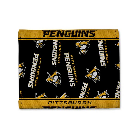 NHL Canvas Trifold Wallet Penguins