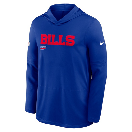 NFL Dri-FIT Long Sleeve Hoodie 2025 Sideline Pure Fury Bills