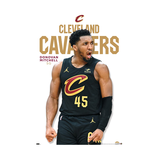NBA Player Wall Poster Donovan Mitchell Cavaliers