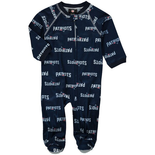 NFL Infant Onesie Raglan Zip Up Patriots