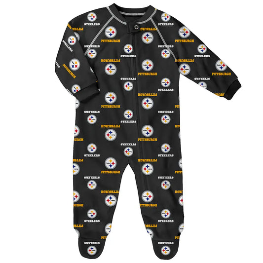 NFL Infant Onesie Raglan Zip Up Steelers