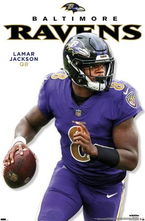 NFL Player Wall Poster Lamar Jackson Ravens