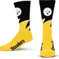 NFL Socks Black Wave Large Steelers