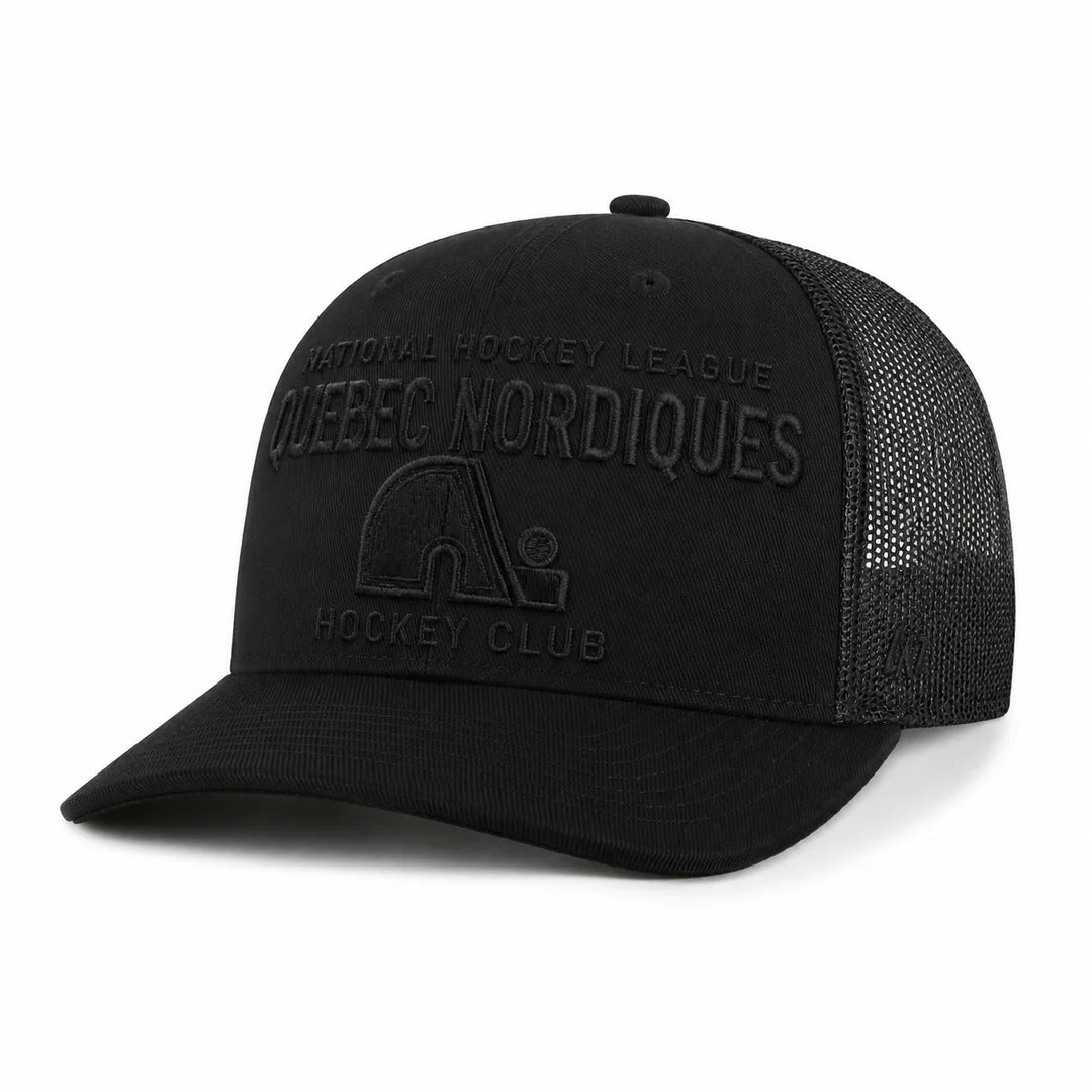 NHL Hat '47 MVP Contemporary Trucker Tonal Black Nordiques