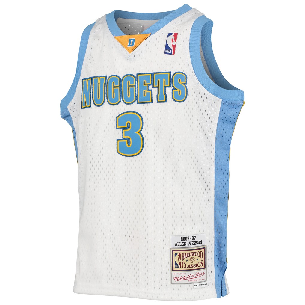 NBA Youth Hardwood Classics Player 2006-07 Swingman Jersey Allen Iverson Nuggets (White)