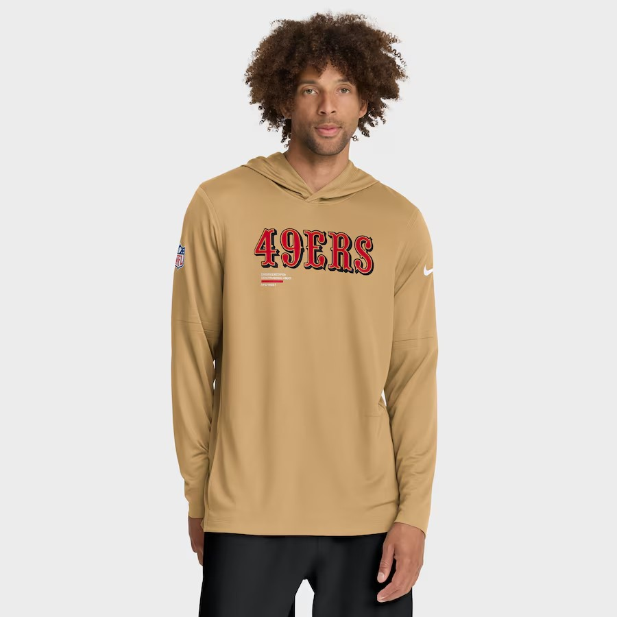 NFL Dri-FIT Long Sleeve Hoodie 2025 Sideline Pure Fury 49ers