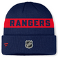 NHL Knit Hat Authentic Pro Cuffed Stripe Beanie Rink Road 2025 Rangers