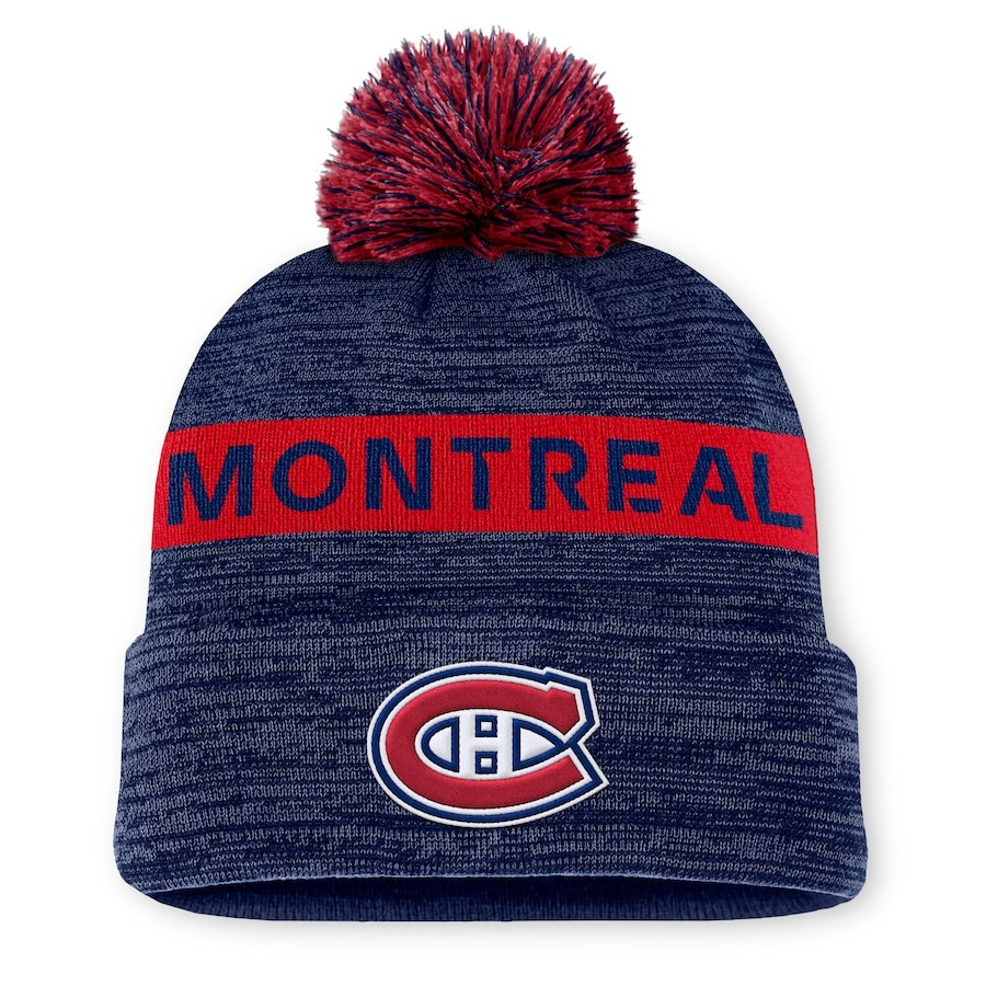 NHL Knit Hat Authentic Pro Rink Cuffed with Pom 2024 Canadiens