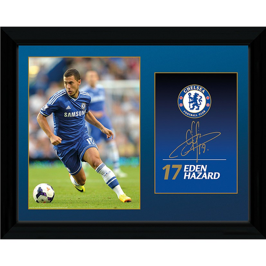 EPL 18x14 Player Frame Mounted Collage Eden Hazard Chelsea