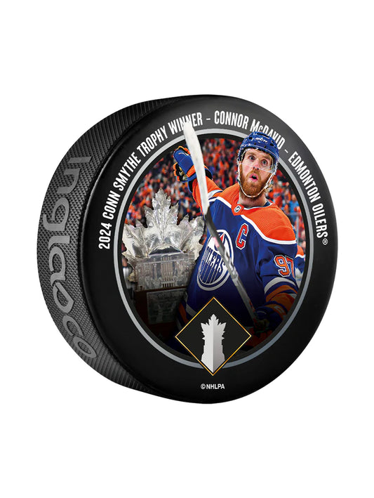 NHL Souvenir Collector Puck 2024 Conn Smythe Trophy Connor McDavid Oilers