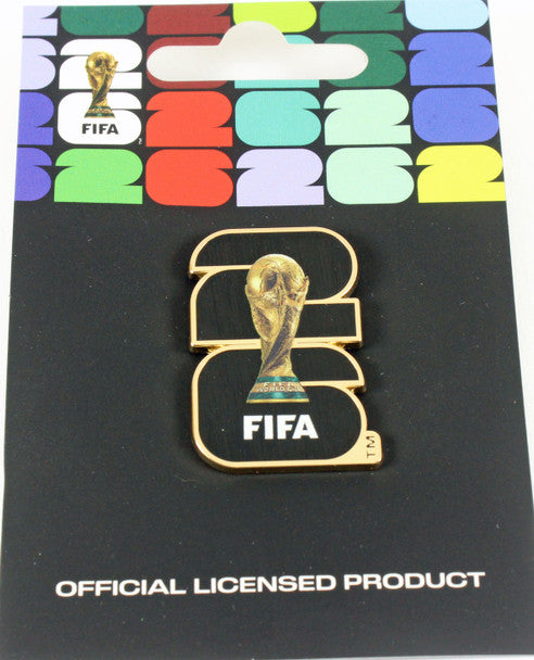 FIFA World Cup 2026 Lapel Pin Black Emblem (Gold Outline)