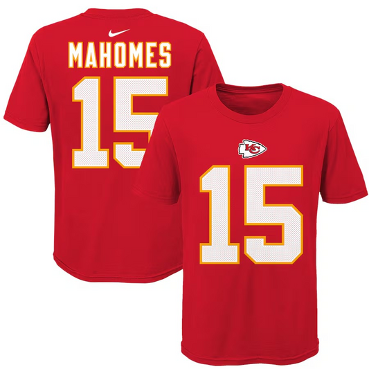 NFL Youth Player T-Shirt Name And Number Patrick Mahomes Chiefs