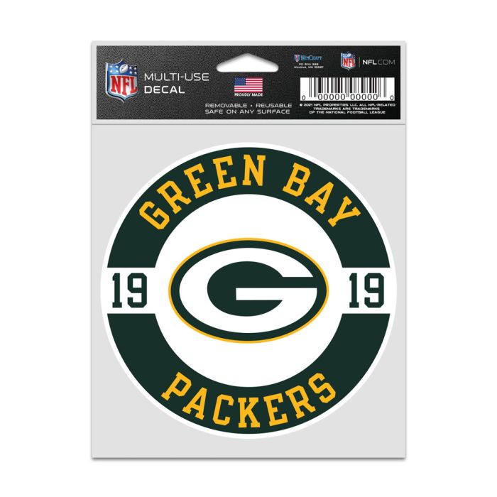 NFL Multi Use Decal 3.75x5 Est. Packers