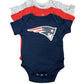 NFL 3pc Onesie Set Born to Be Creeper Patriots