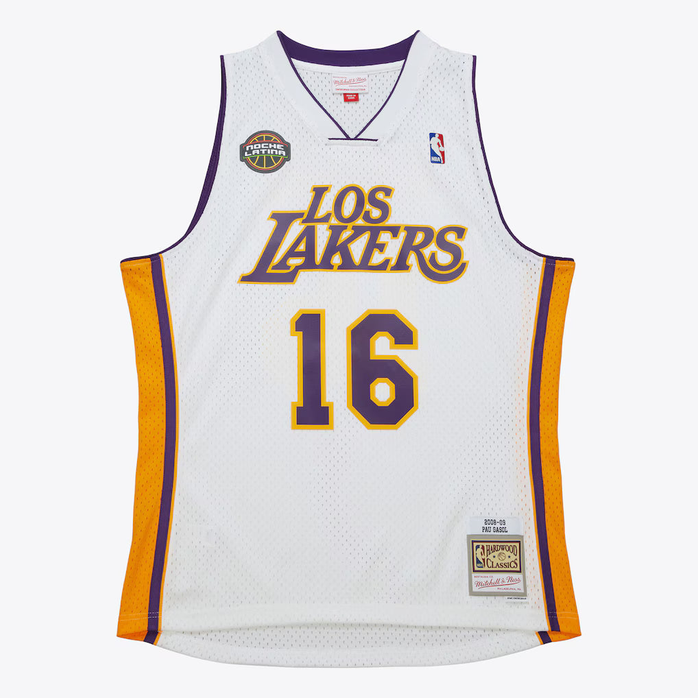 NBA Hardwood Classics Player 2008-09 Swingman Jersey Pau Gasol Lakers (White)