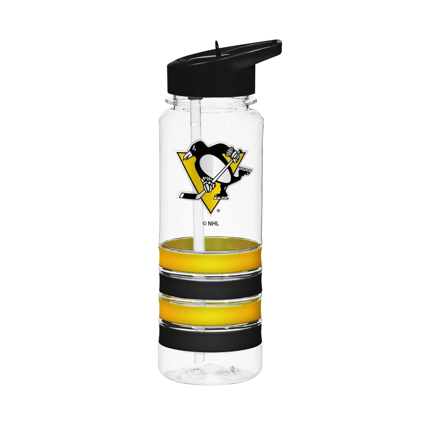 NHL Water Bottle 25oz. Banded Penguins
