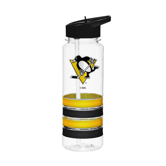 NHL Water Bottle 25oz. Banded Penguins