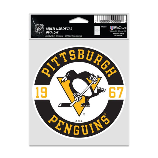 NHL Multi Use Decal 3.75x5 Est. Penguins