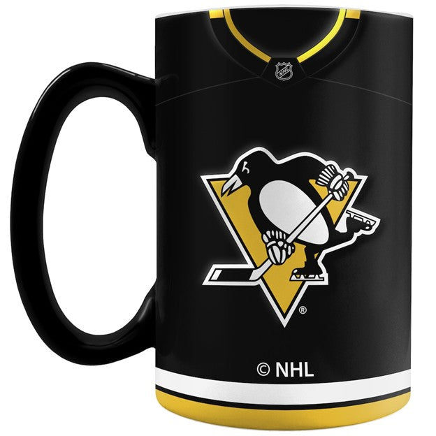 NHL Coffee Mug 20 oz. Sculpted Jersey Penguins