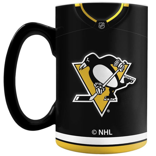 NHL Coffee Mug 20 oz. Sculpted Jersey Penguins