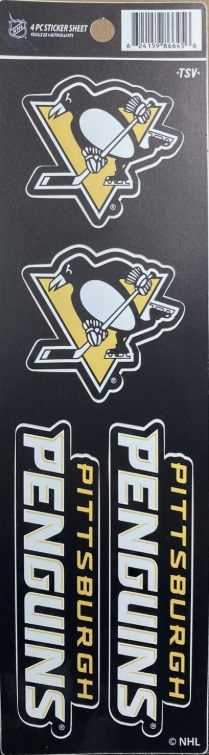 NHL 4Pc Sticker Sheet Penguins