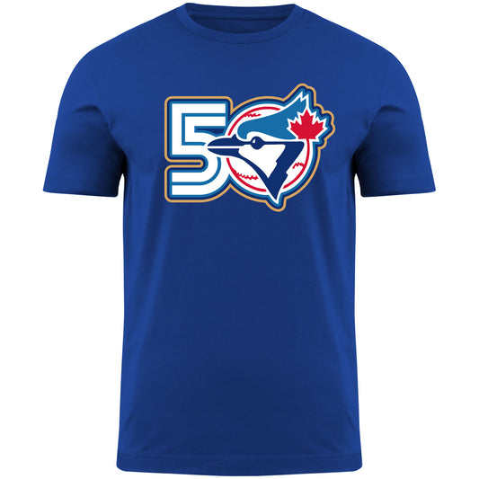 MLB T-Shirt 50th Anniversary Royal Blue Logo Blue Jays