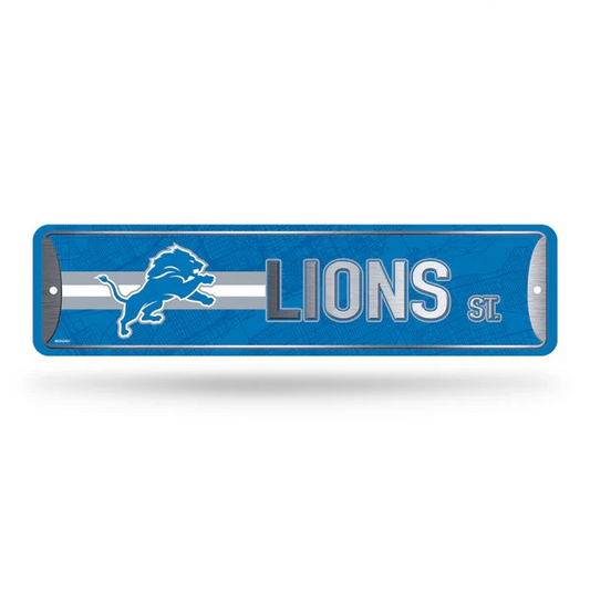 NFL Metal Street Sign 4" x 15 Lions