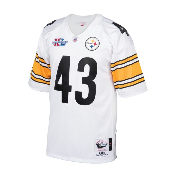 NFL Legacy Player Jersey 2005 Away Troy Polamalu Steelers (White)