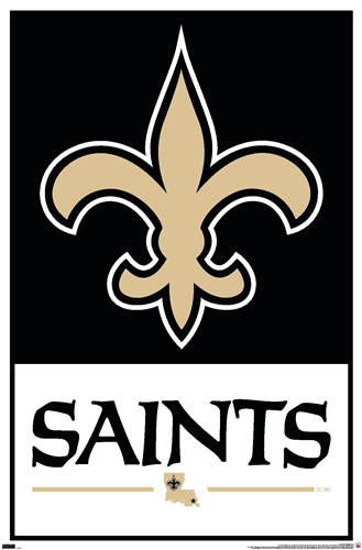 NFL Wall Poster Logo Saints