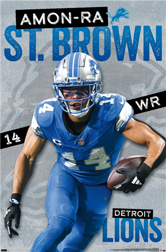 NFL Player Wall Poster Amon-Ra St. Brown Lions