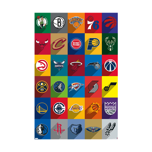 NBA Player Wall Poster All Logos