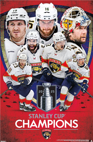 NHL Wall Poster 2025 Stanley Cup Champions Panthers