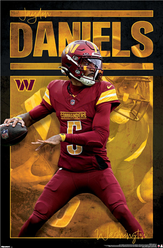 NFL Player Wall Poster Jayden Daniels Commanders