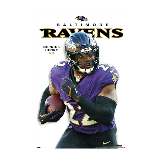 NFL Player Wall Poster Derrick Henry Ravens