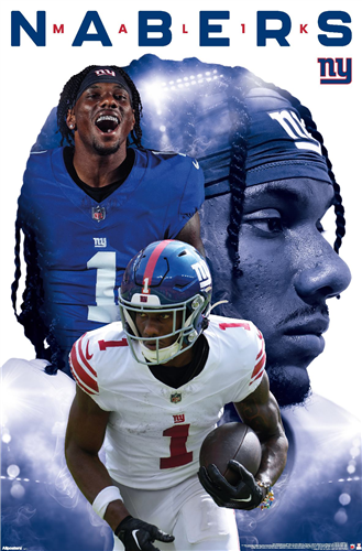 NFL Player Wall Poster Malik Nabers Giants