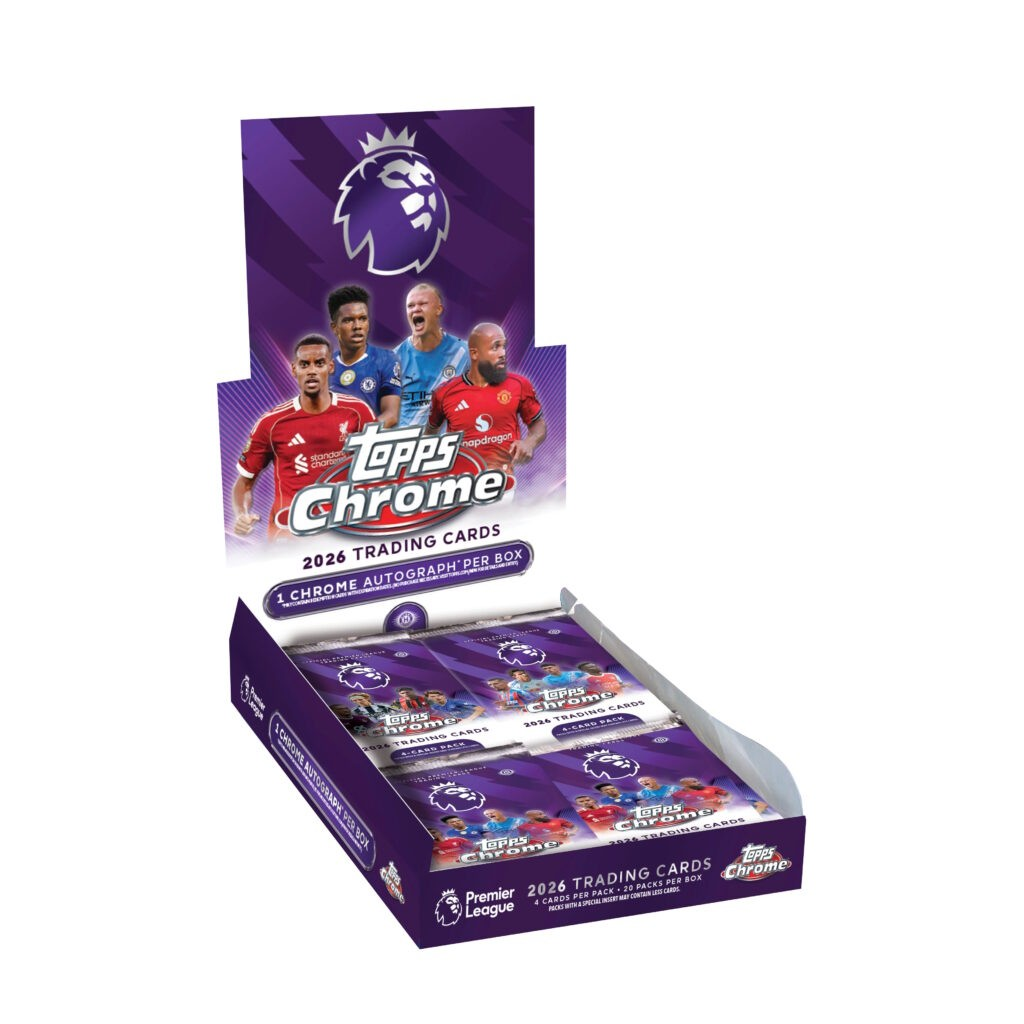 2025-26 Topps Chrome Premier League Cards – 7-Pack Value Box (28 Cards)