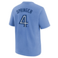 MLB Player T-Shirt Name And Number Alt Powder Blue George Springer Blue Jays